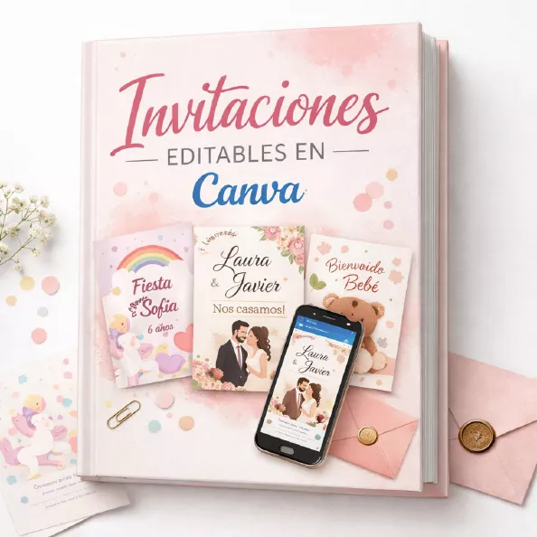Mockup bono invitaciones editables