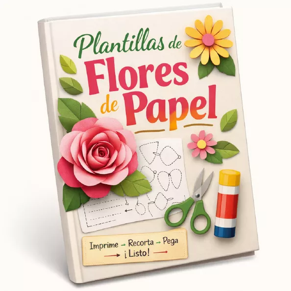 Mockup bono flores de papel